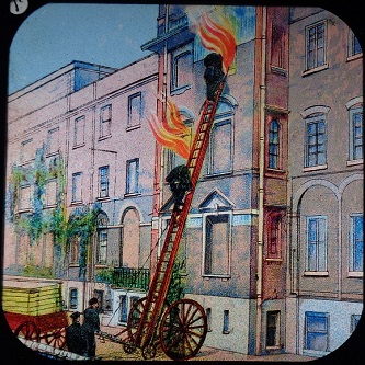 Our Firemen - Magic lantern slide